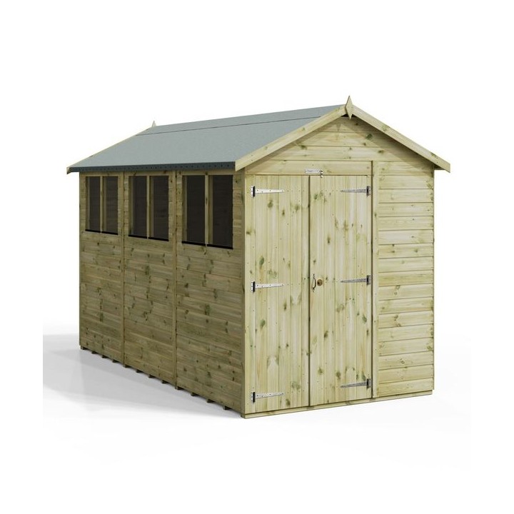 12x6 Premium Powersheds Apex Double Doors