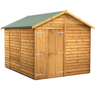 10 x 8 Power Overlap Apex Windowless Double Door Shed