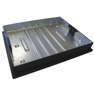 Clark-Drain Galvanised Steel 10 Tonne Manhole Cover and Frame Driveway Block Paviour Recessed Tray 450mm x 600mm