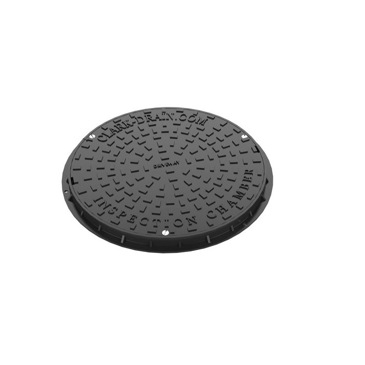 Clark-Drain Dual Locking Polypropylene Inspection Chamber Cover and Frame Driveway 450mm Diameter