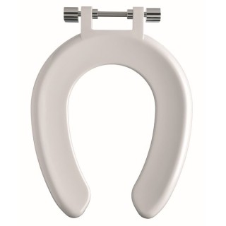 Twyford Open Toilet Seat Front Ring Top Fix Stainless Steel SA1304WH
