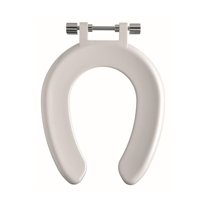 Twyford Open Toilet Seat Front Ring Top Fix Stainless Steel SA1304WH