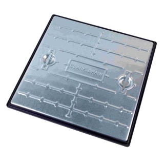 Clark-Drain Manhole Cover and Frame Galvanised Steel 600mm x 600mm 5 Tonne
