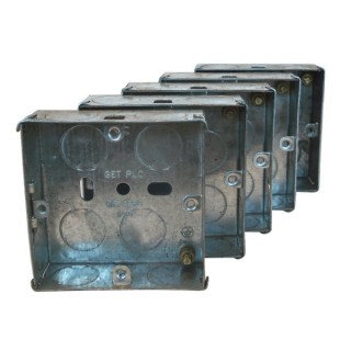4TRADE 1 gang Metal Back Box 25mm