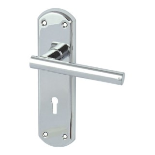 Varthern Lever Handle with Backplates for Lock Chrome 901.78.322