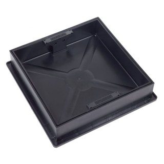 Clark-Drain Recessed Square To Round Pavior Manhole Cover and Frame 300mm Diameter