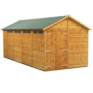 18 x 8 Power Apex Double Door Security Shed