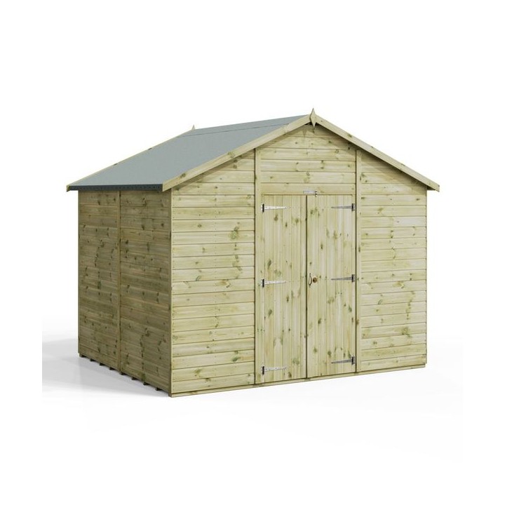 8x10 Premium Powersheds Apex No Windows Double Doors