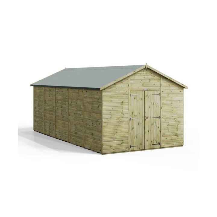 20x10 Premium Powersheds Apex No Windows Double Doors