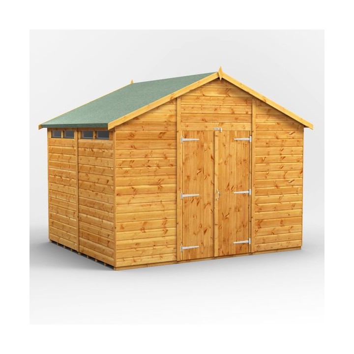8 x 10 Power Apex Double Door Security Shed