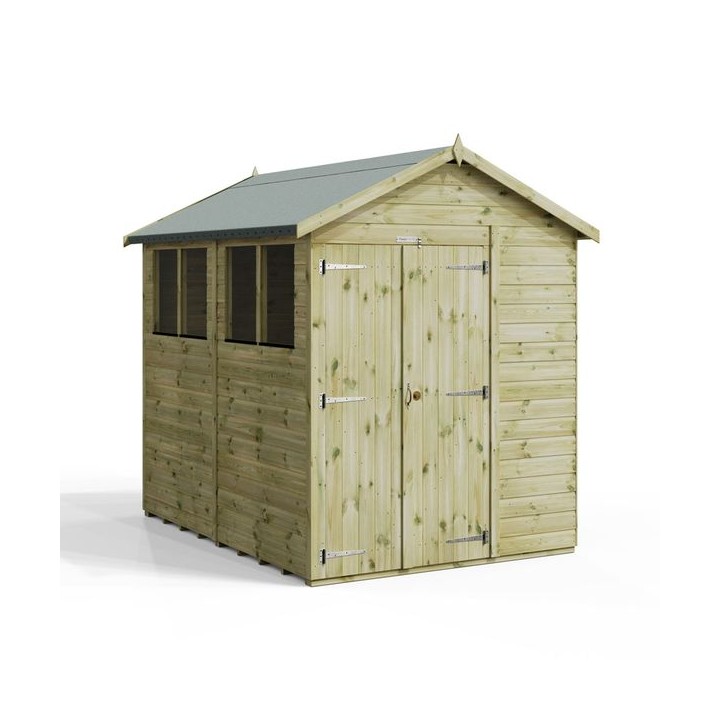 8x6 Premium Powersheds Apex Double Doors