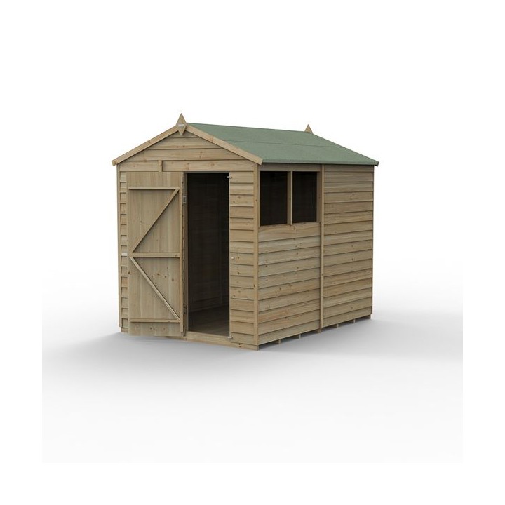 4LIFE Apex Shed 6 x 8 - Single Door - 2 Window Installation
