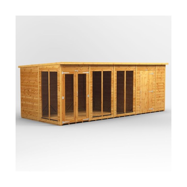 18 x 8 Power Pent Summerhouse With 6ft Side Store