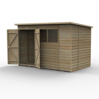 4LIFE Pent Shed 10 x 6 - 2 Windows - Double Door