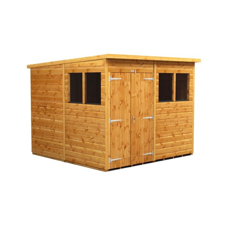 8 x 8 Power Pent Double Door Garden Shed