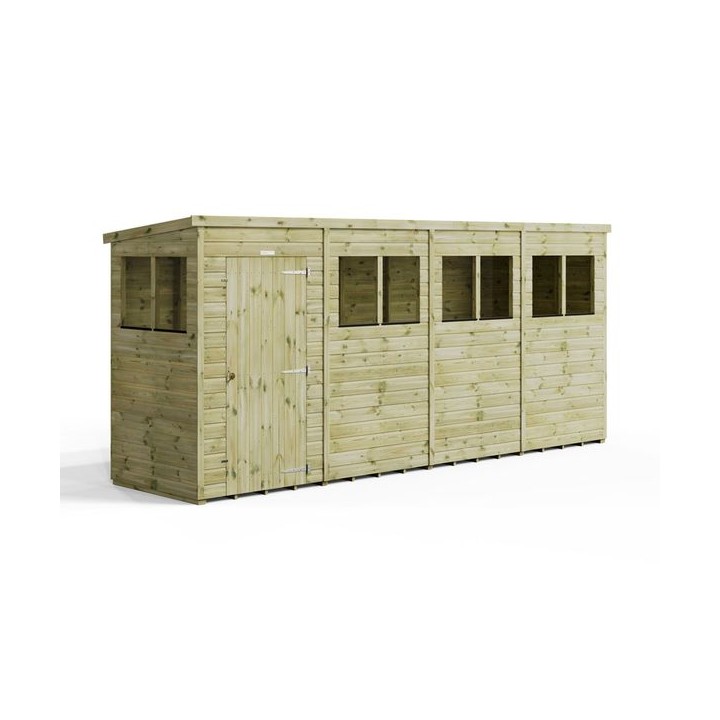 16x4 Premium Powersheds Pent