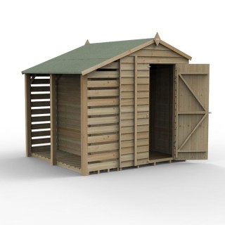 4LIFE Apex Shed 5 x 7 - Single Door - 2 Window - with LEAN-TO Installation