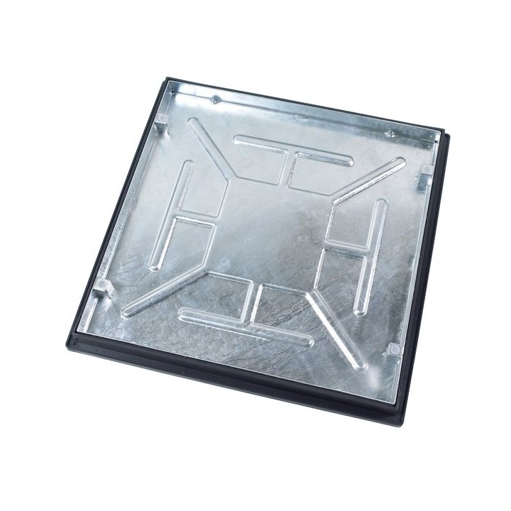 Clark-Drain Recessed Manhole Cover and Frame Galvanised Steel 600mm x 600mm 5 Tonne