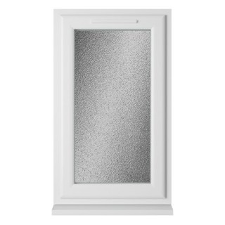Crystal Triple Glazed uPVC Window White Right Hung 610mm x 1040mm Obscure