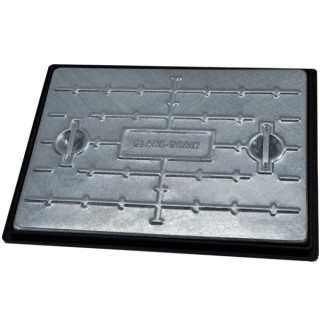 Clark-Drain Manhole Cover and Frame 600mm x 450mm x 25 Tonne Galvanised Steel PC6EG