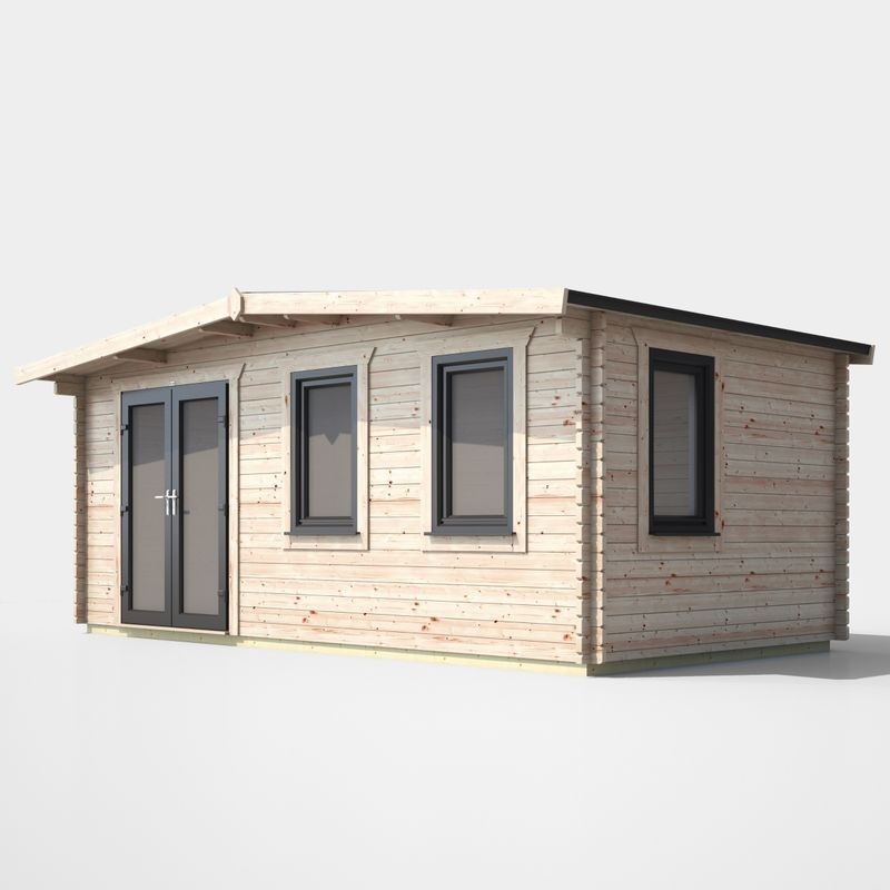 10 x 18 Power Chalet Log Cabin Left Doors 10 x 18 Power Chalet Log Cabin Left Doors