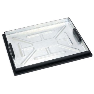 Clark-Drain Galvanised Steel 5 Tonne Manhole Cover and Frame Sealed Block Paviour Recessed Tray 450mm x 600mm
