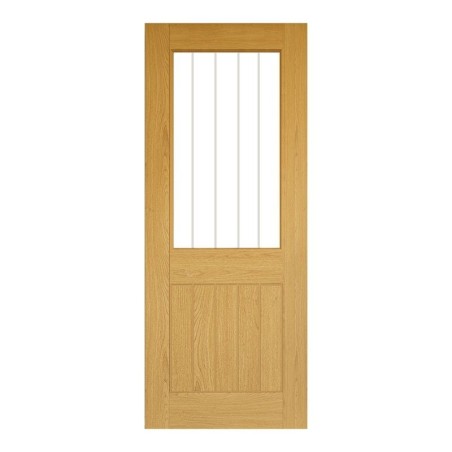 Deanta Ely Unfinished Oak Glazed 1L Door 1981 x 686 x 35mm
