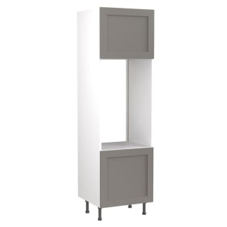Flatpack Double Oven Tower Shaker Ultra Matt Dust Grey 600mm - FKKH0821