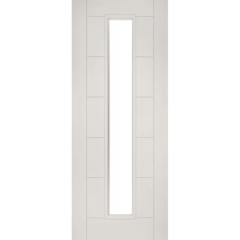 Deanta Seville White Primed Glazed 1 Lite Fire Door 30m 1981mm x 610mm x 45mm