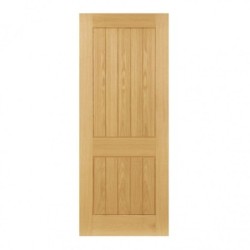 Deanta Ely Prefinished Oak 2 Panel FD30  Door 1981 x 457 x 45mm