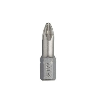 Punk No.2 x 25mm Pozi Torsion Screwdriver Bit with Ribs Pack 25