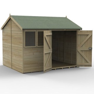 Timberdale 10 x 8 Reverse Dble Dr Shed - Installed