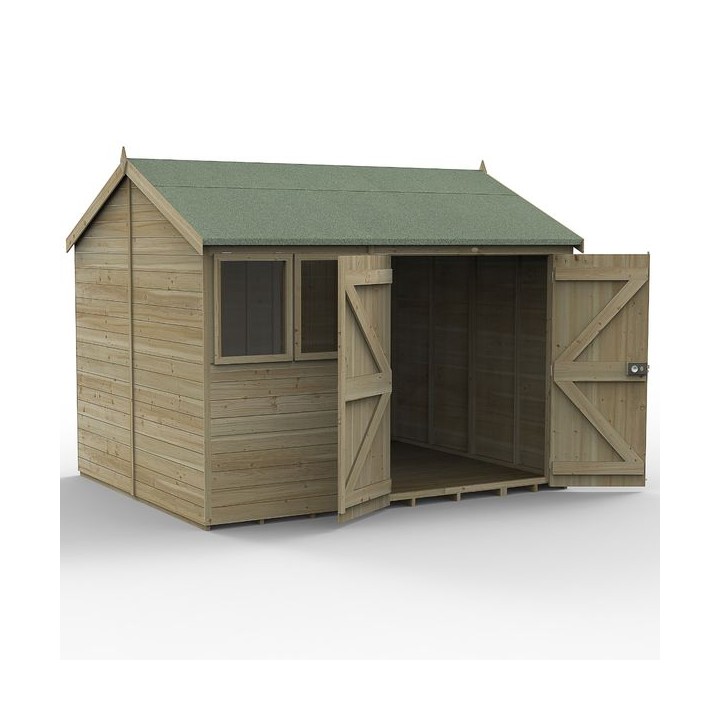 Timberdale 10 x 8 Reverse Dble Dr Shed - Installed