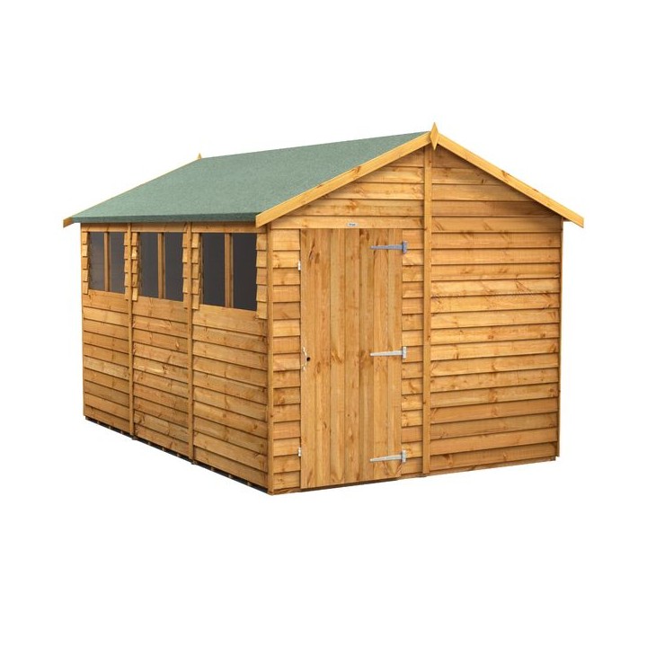 12 x 8 Power Overlap Apex Shed