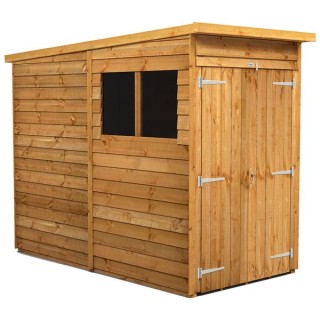 4 x 8 Power Overlap Pent Double Door Shed