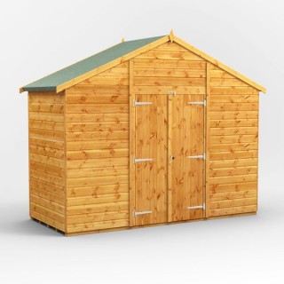 4 x 10 Power Apex Windowless Double Door Shed