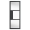 JB Kind Cosmo Grey Pre Finished Clear Glazed Door 1981 x 610 x 35mm