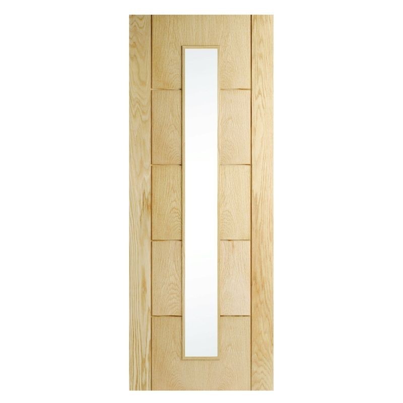 Travis Perkins Rockingham Oak 5 Groove Glazed Door 1981 x 762 x 35mm