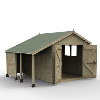 Timberdale 10 x 8 Double Door Apex Shed - Installed