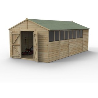 Beckwood 10x20 Apex Shed 8 Windows Double Door