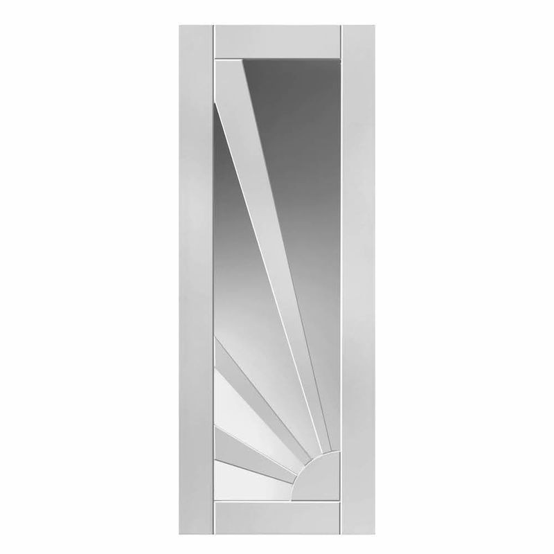 Jb Kind White Aurora Sunshine Clear Glazed White Primed Door 1981 x 762 x 35mm
