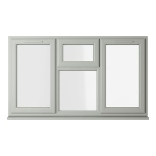 Crystal Triple Glazed uPVC Window Agate/White Left & Right Hung 1770mm x 1115mm Clear