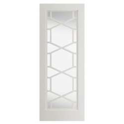 Jb Kind Quartz Clear Glazed White Primed Door 1981 x 762 x 35mm