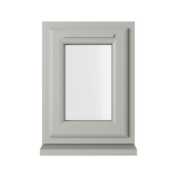 Crystal Triple Glazed uPVC Window Agate/White Top Hung 440mm x 610mm Clear