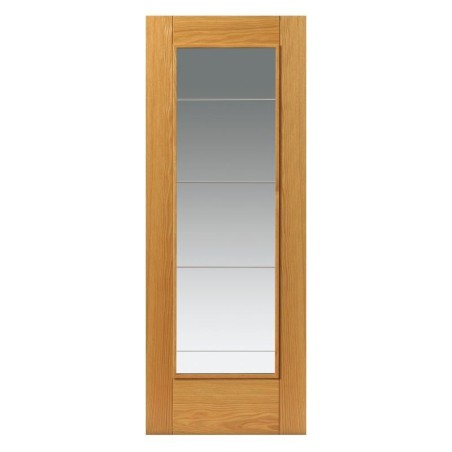 JB Kind Oak Medina Internal Prefinished Glazed Door 2040 x 626 x 40mm