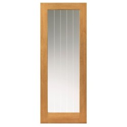 JB Kind Oak Internal Prefinished Suffolk 1 Light Glazed Door 2040 x 826 x 40mm