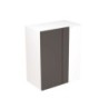 Flatpack Closed Corner Wall Unit Ultra Matt Graphite Slab 600mm - FKKF0916