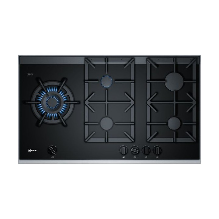 NEFF N90 Five Burners Gas Hob On Ceramic Glass Black 90cm - T29TS79N0