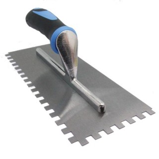 Genesis 908 8 x 8mm Soft Grip Square Notch Trowel 280 x 130mm
