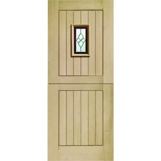 XL Oak Chancery Mortice and Tenon Tripcglz Brass Cam Stable Door 1981 x 838 x 44mm